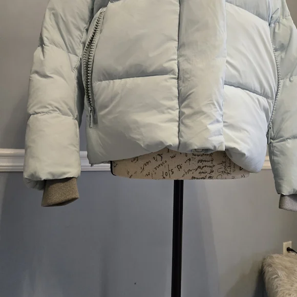 Canada Goose Pale Blue Quilted Hooded Puffer Jacket S - Picture 2 of 14
